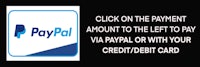 a paypal logo with the words click the payment amount to the left to pay with your credit/debit card